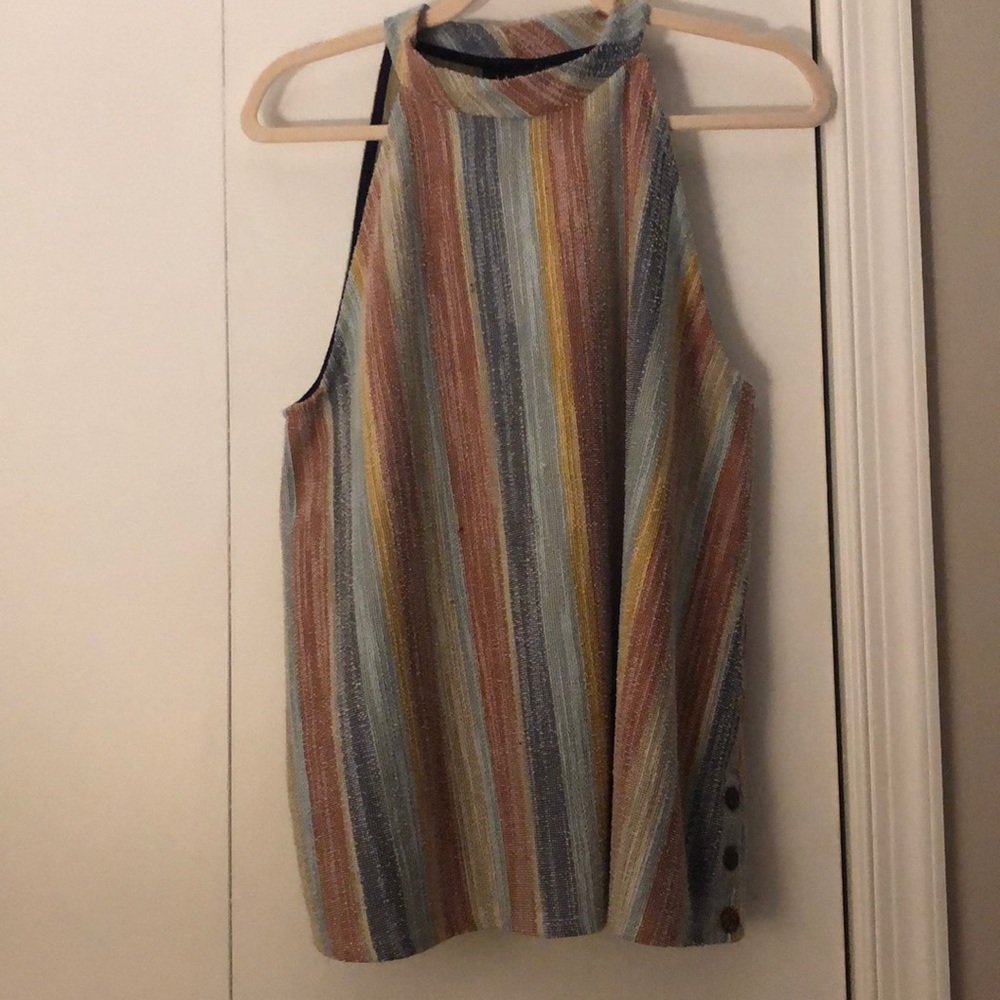 W5, striped sleeveless top, size XL